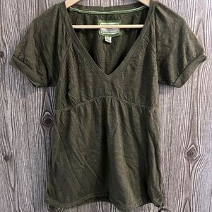 American Eagle Outtfitters Navy Blue V neck  2010’s Vintage Babydoll Shirt